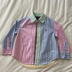 Ralph Lauren 2T Colorblock Long Sleeve Fun Shirt